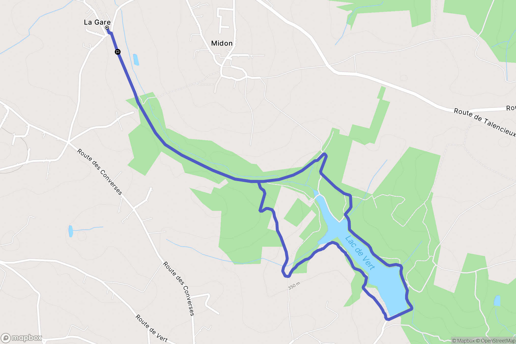 Vernosc-lès-Annonay : carte du parcours de randonnée - France