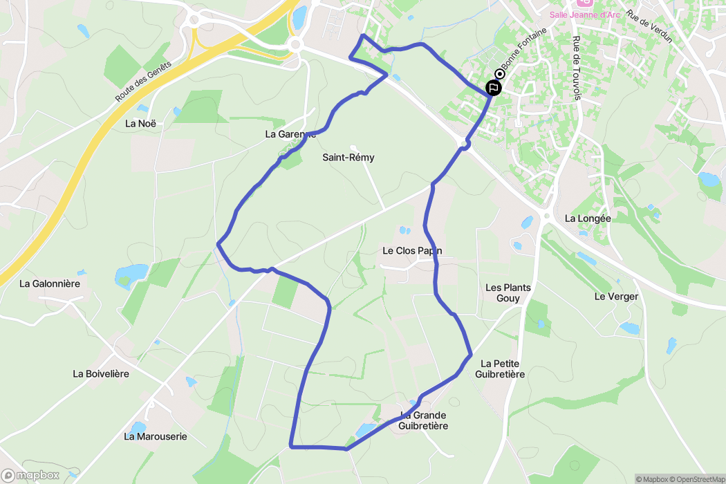 Saint-Philbert-de-Grand-Lieu : carte du parcours de randonnée - France