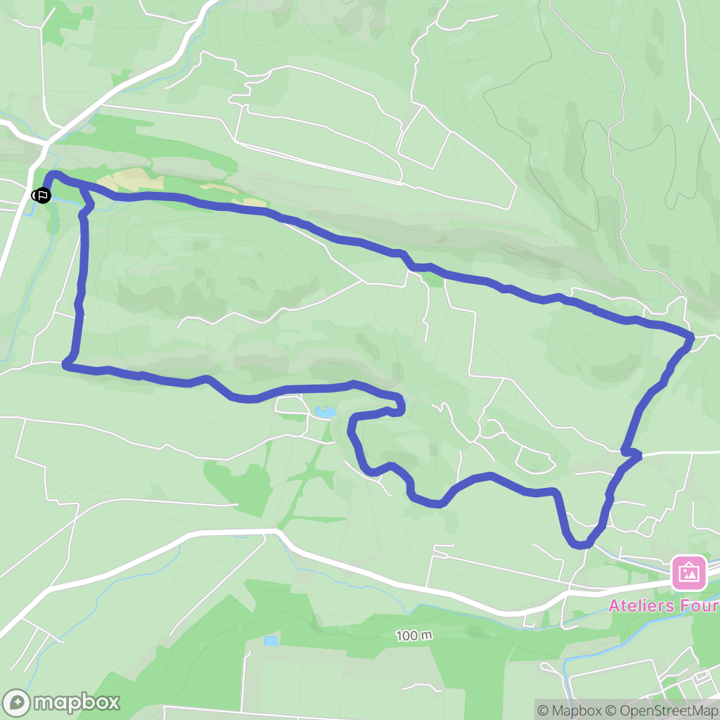 Mouriès : carte du parcours de randonnée - France