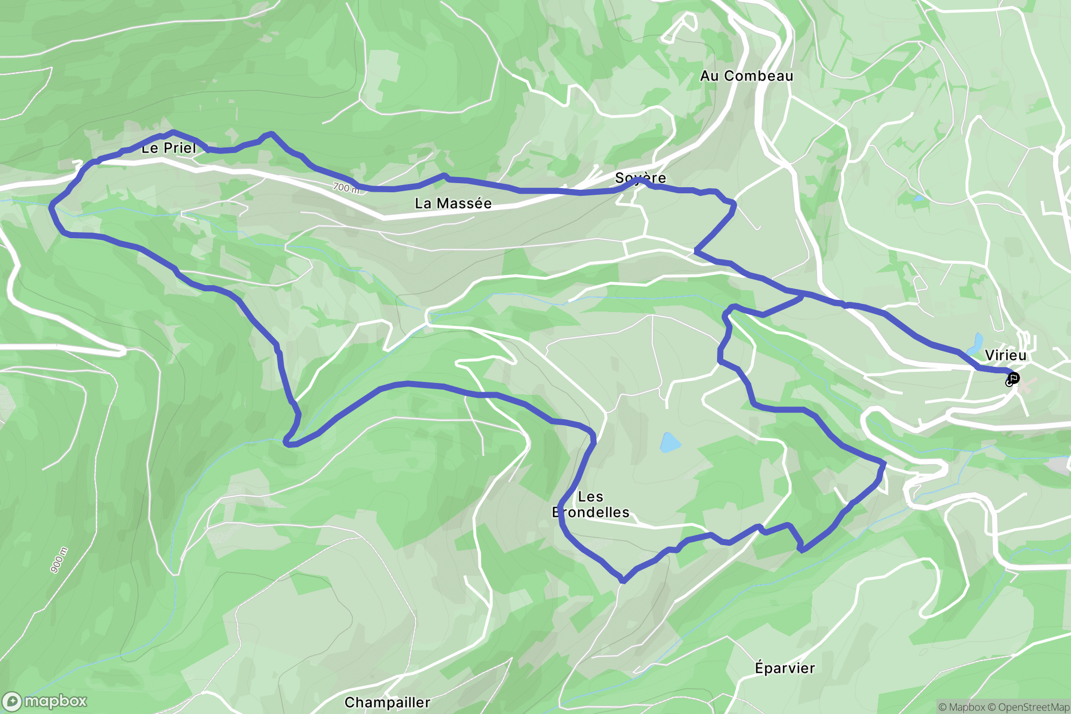 Pélussin : carte du parcours de randonnée - France