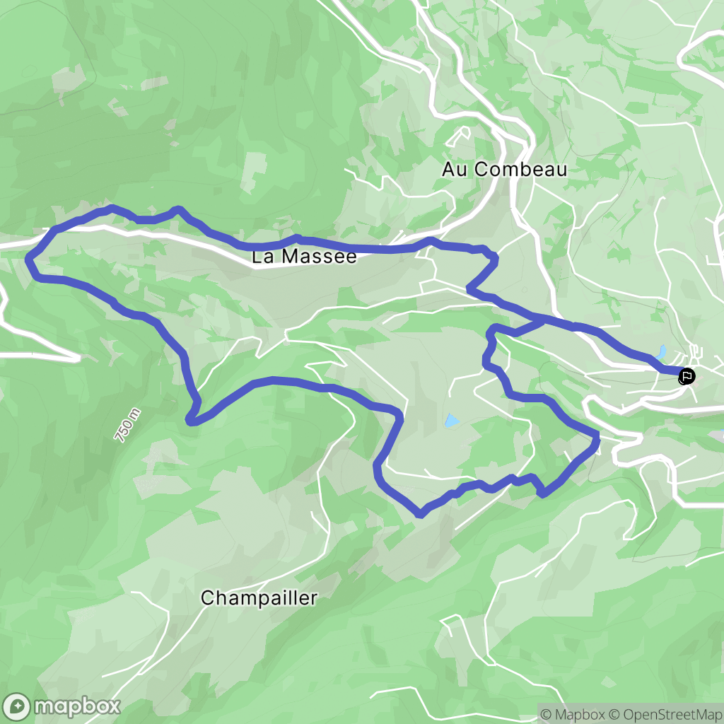Pélussin : carte du parcours de randonnée - France