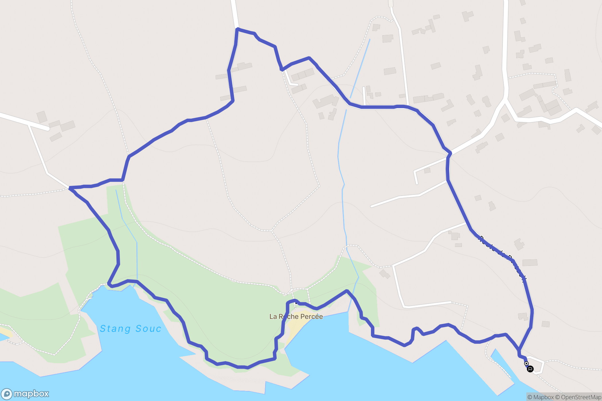 Clohars-Carnoët : carte du parcours de randonnée - France