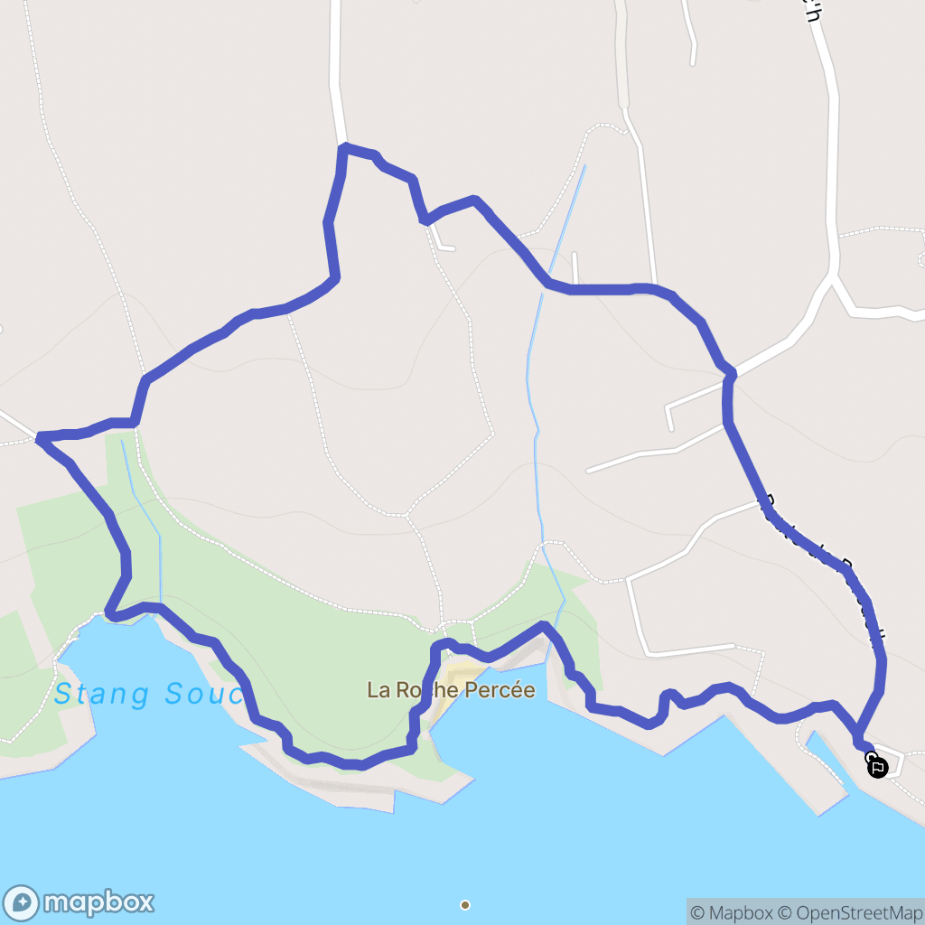 Clohars-Carnoët : carte du parcours de randonnée - France