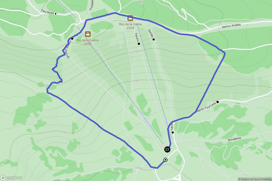 Font-Romeu-Odeillo-Via : carte du parcours de randonnée - France
