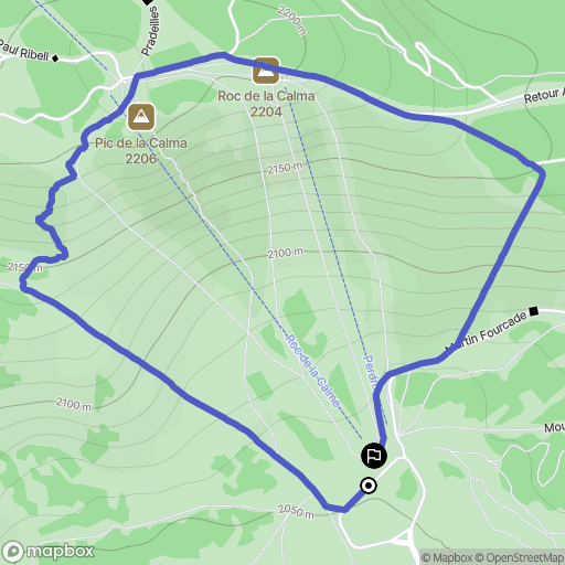 Font-Romeu-Odeillo-Via : carte du parcours de randonnée - France