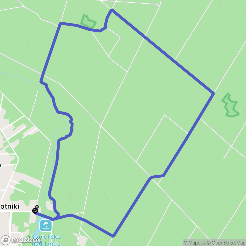 Grotniki: mapa trasy - Poland