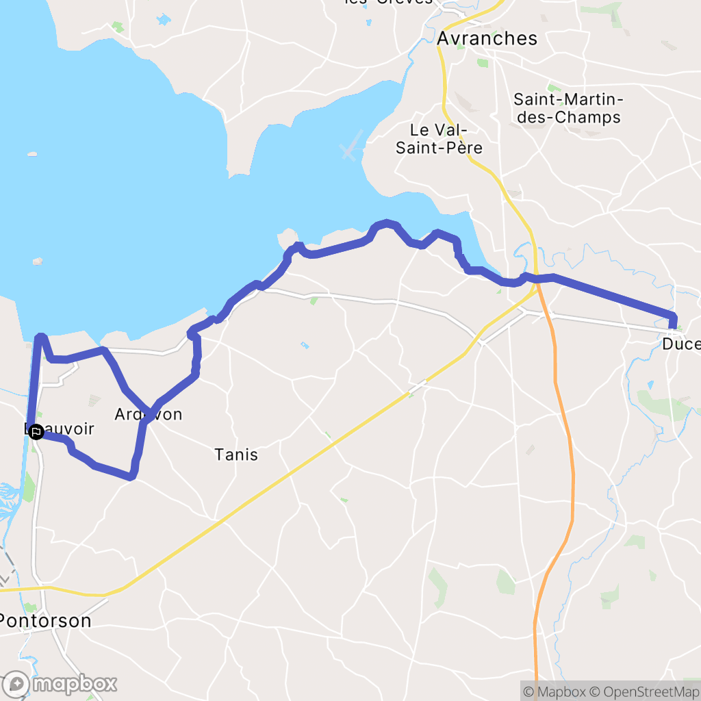Beauvoir : carte du parcours de randonnée - France