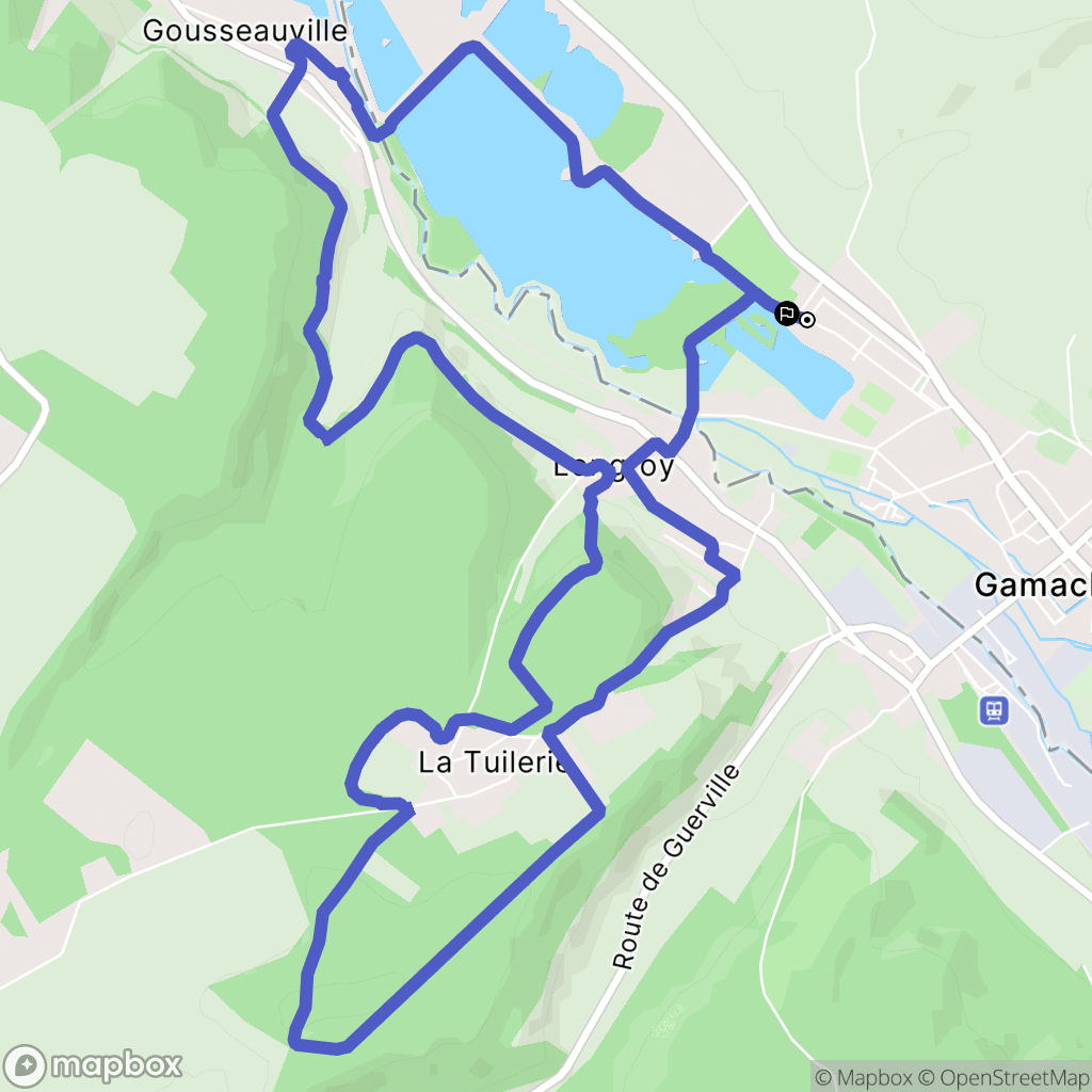 Gamaches : carte du parcours de randonnée - France