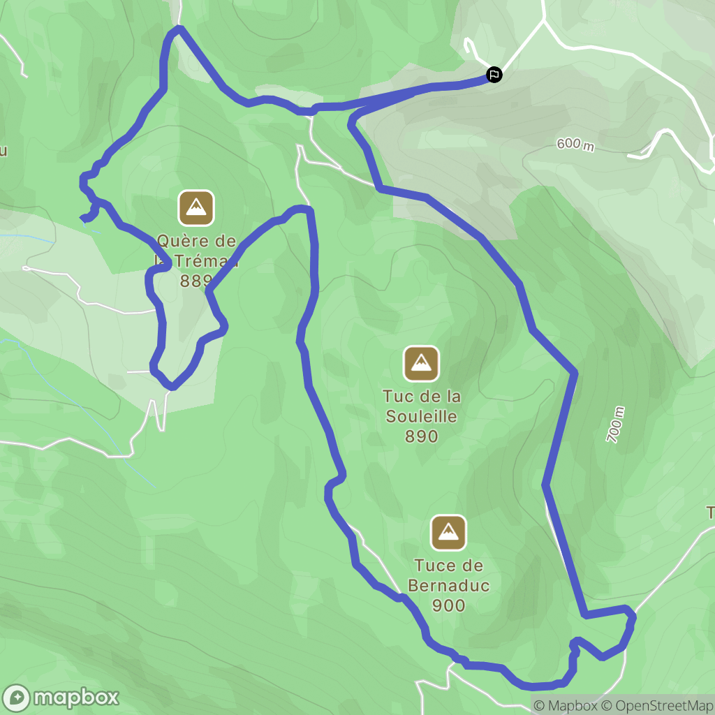 Eycheil : carte du parcours de randonnée - France