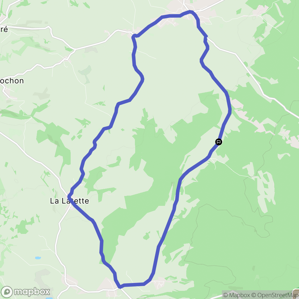 Mignovillard : carte du parcours de randonnée - France