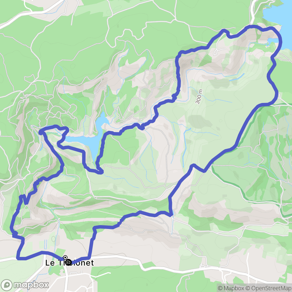 Le Tholonet : carte du parcours de randonnée - France