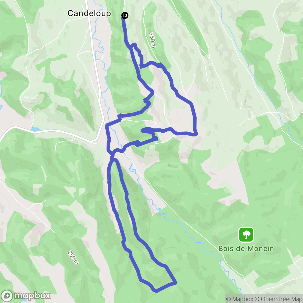 Monein : carte du parcours de randonnée - France