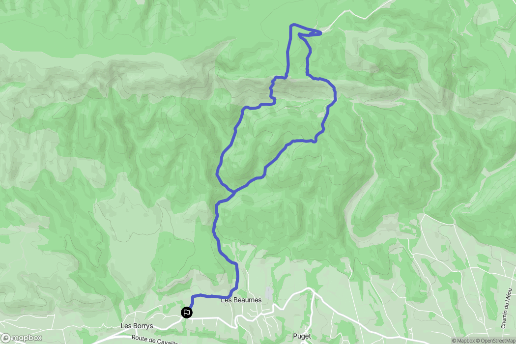 Puget : carte du parcours de randonnée - France
