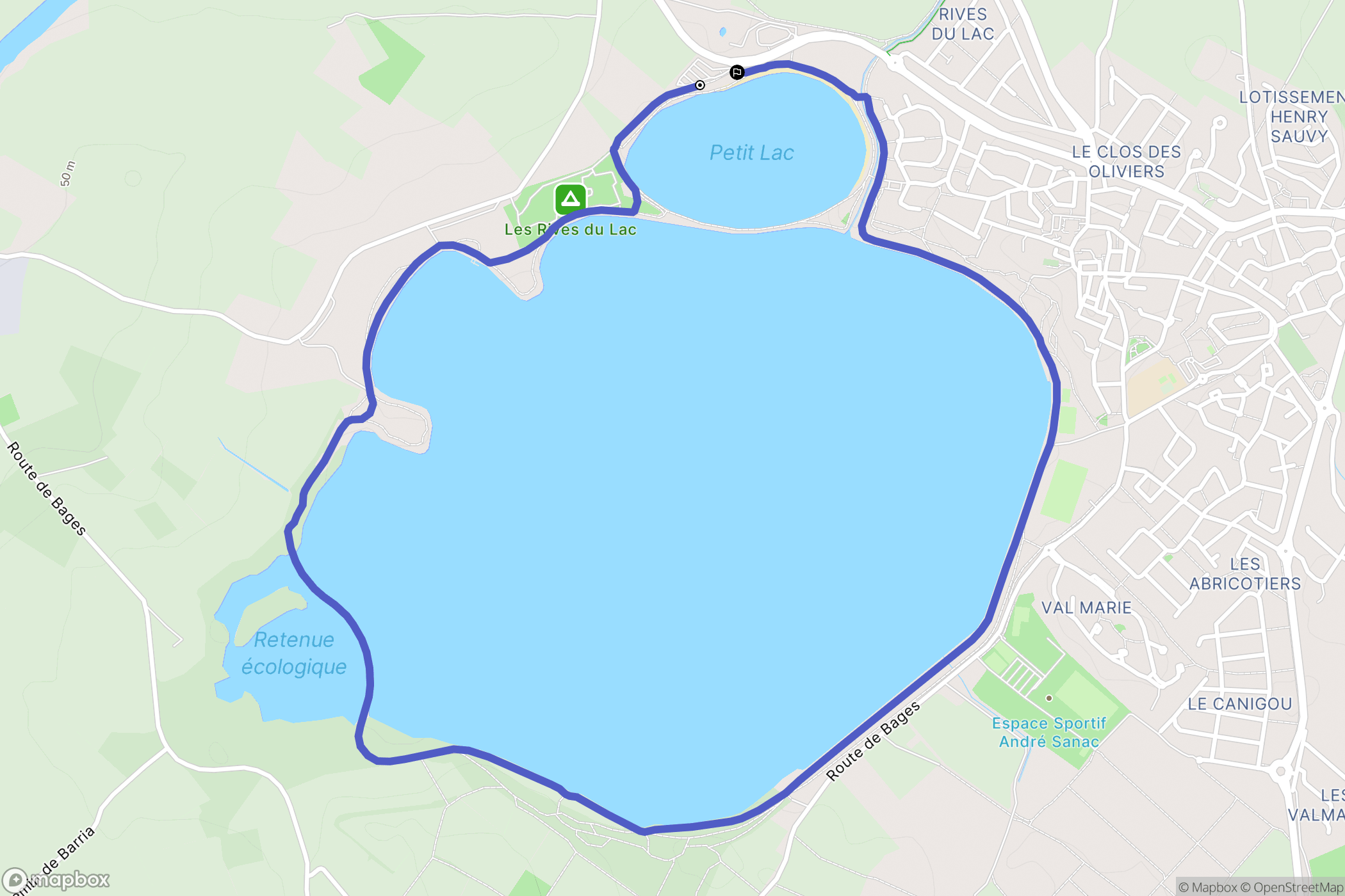 Villeneuve-de-la-Raho : carte du parcours de randonnée - France