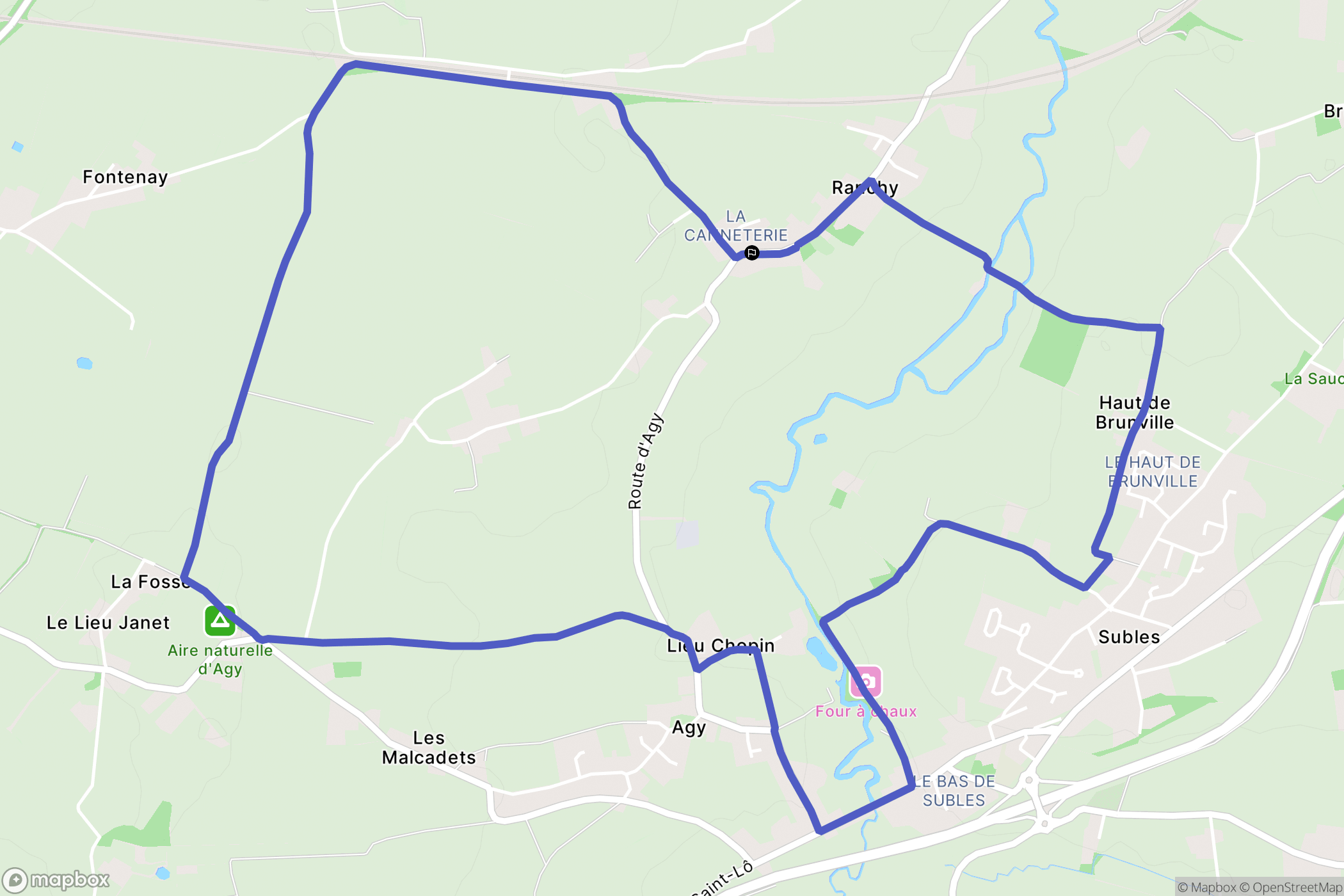 Ranchy : carte du parcours de randonnée - France