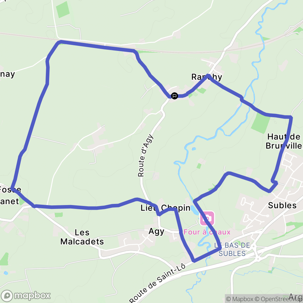Ranchy : carte du parcours de randonnée - France