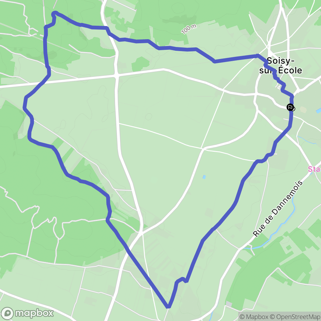 Soisy-sur-École : carte du parcours de randonnée - France