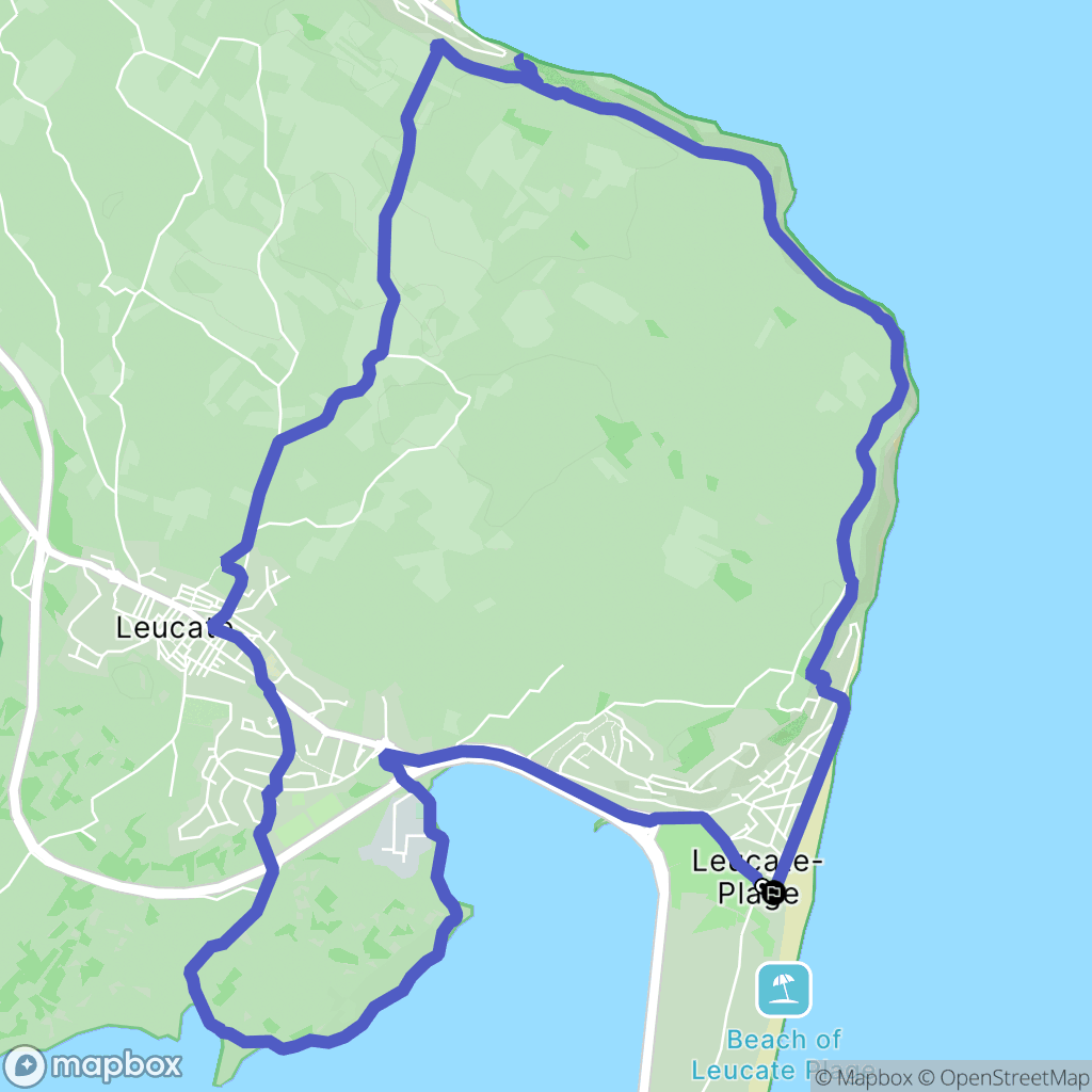 Leucate : carte du parcours de randonnée - France