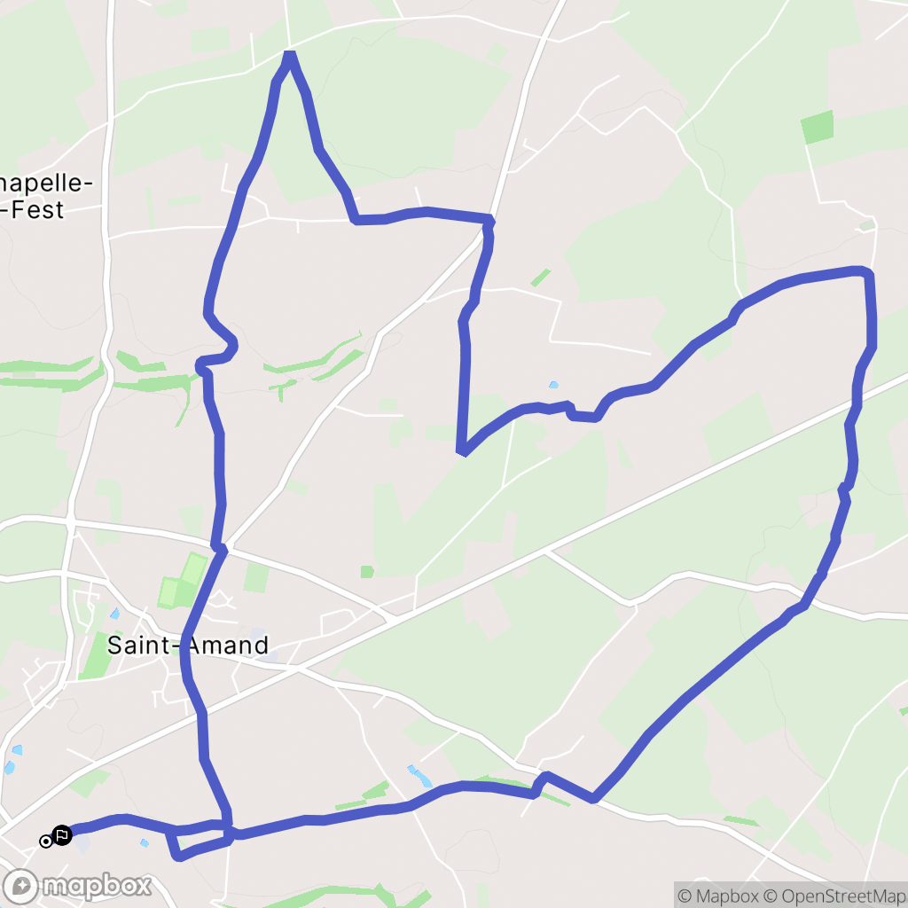 Torigny-les-Villes : carte du parcours de randonnée - France