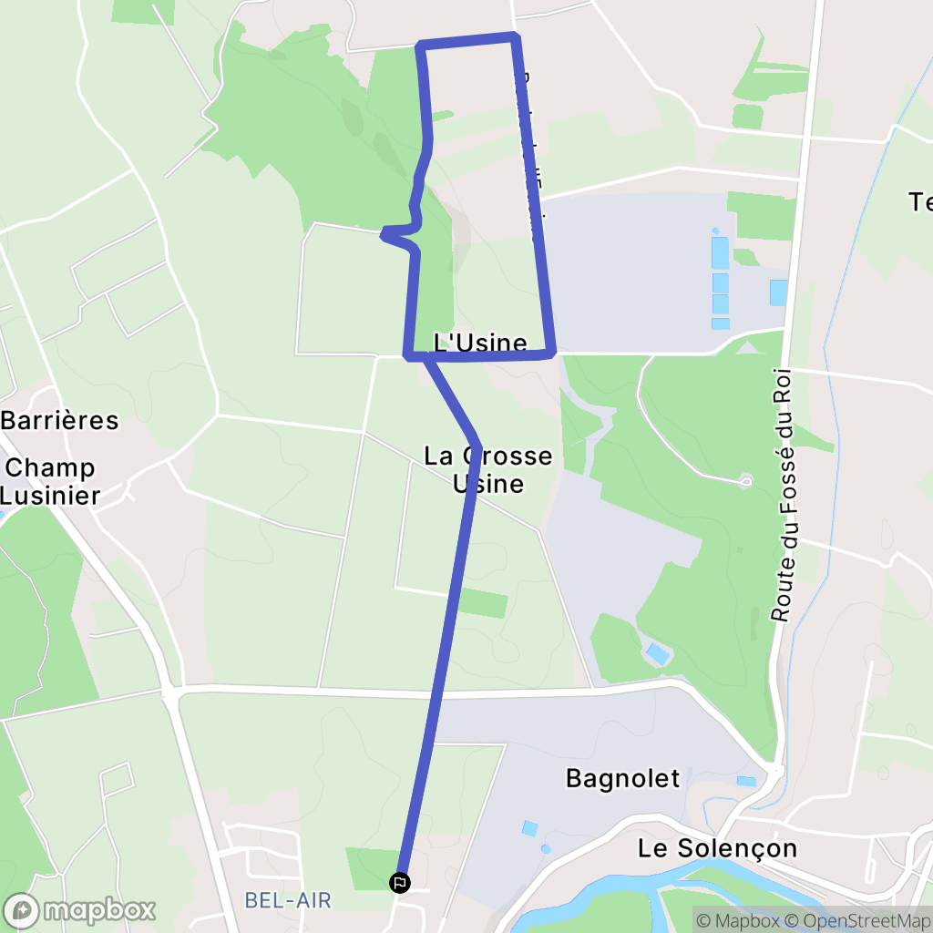 Cognac : carte du parcours de randonnée - France