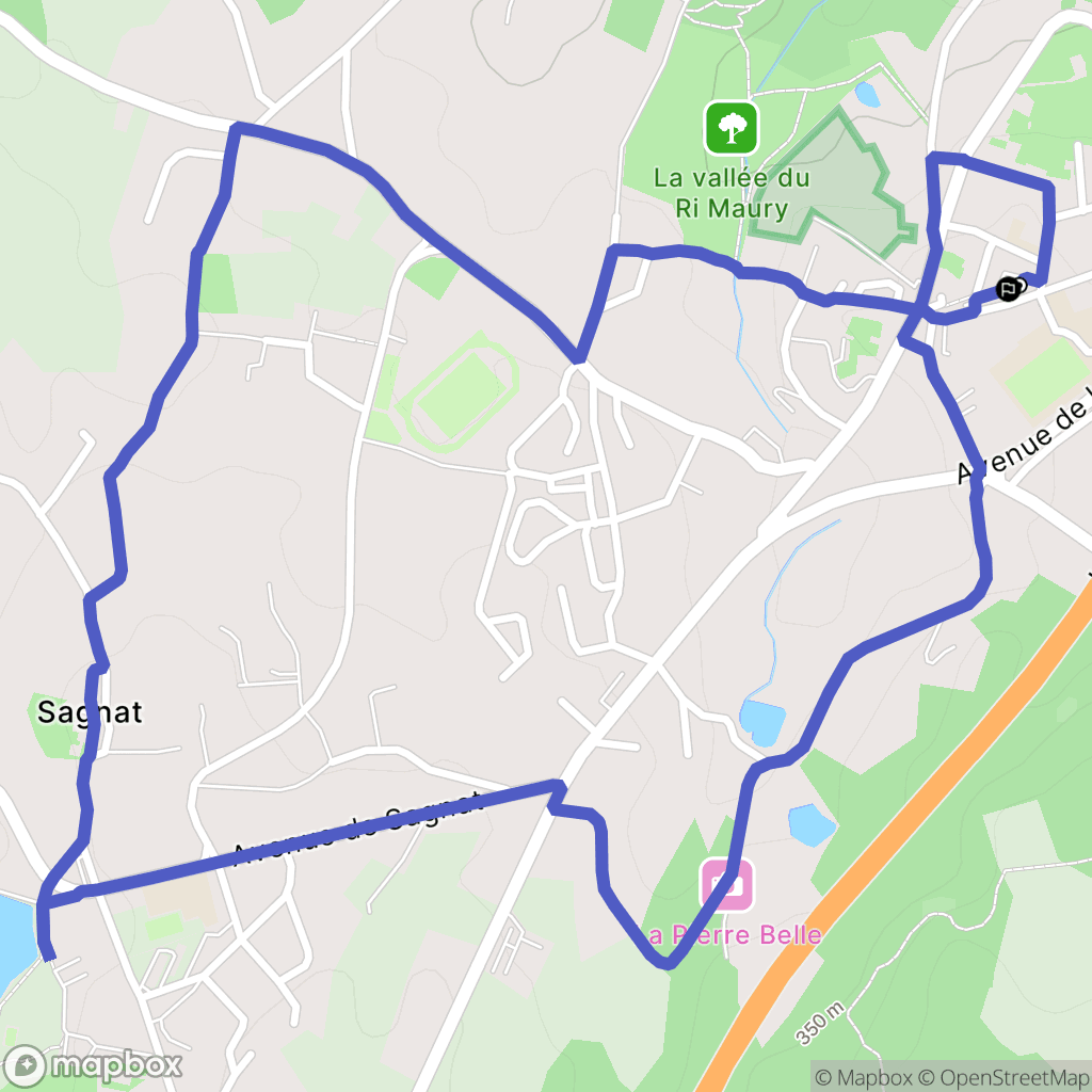 Bessines-sur-Gartempe : carte du parcours de randonnée - France
