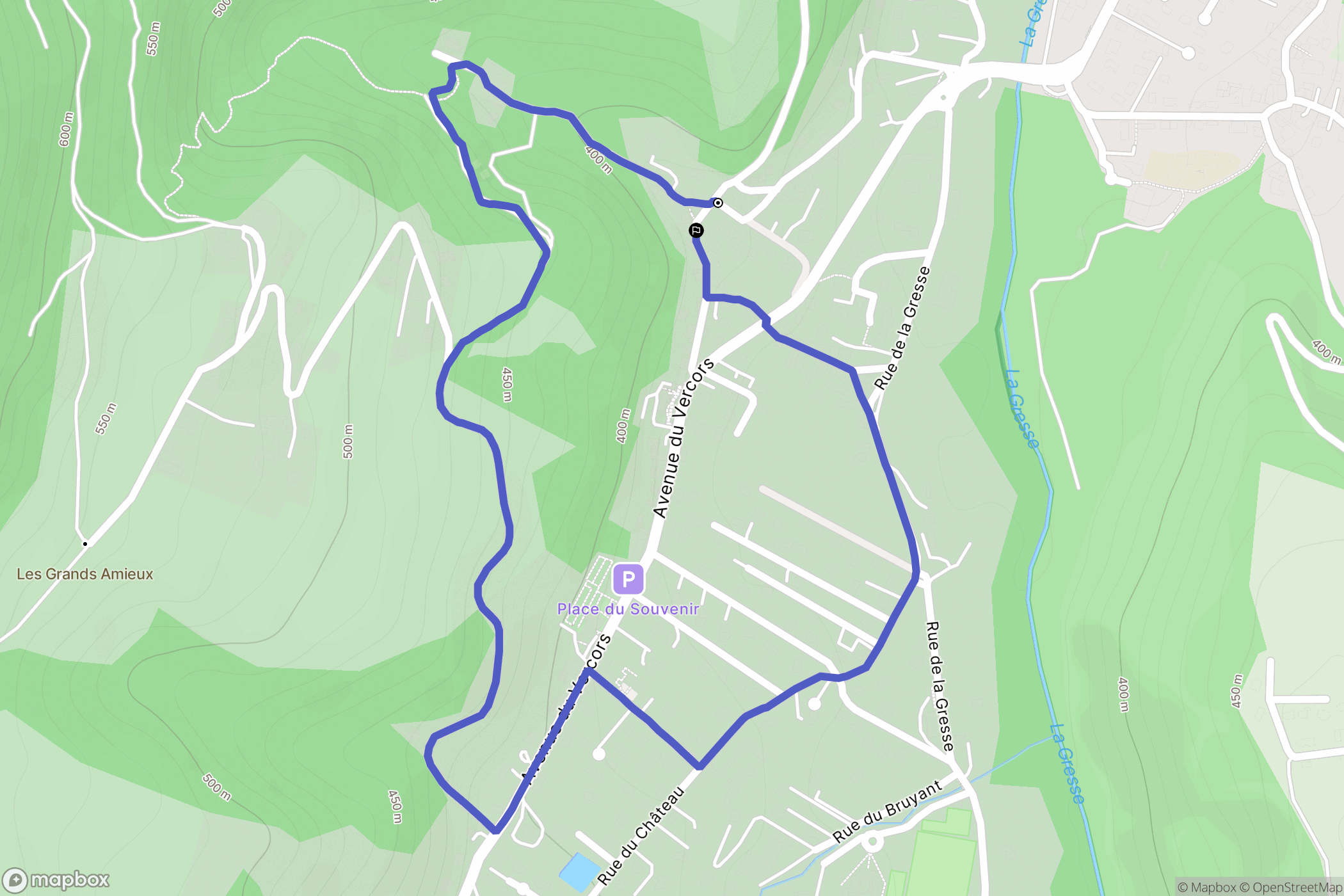 Le Gua : carte du parcours de randonnée - France