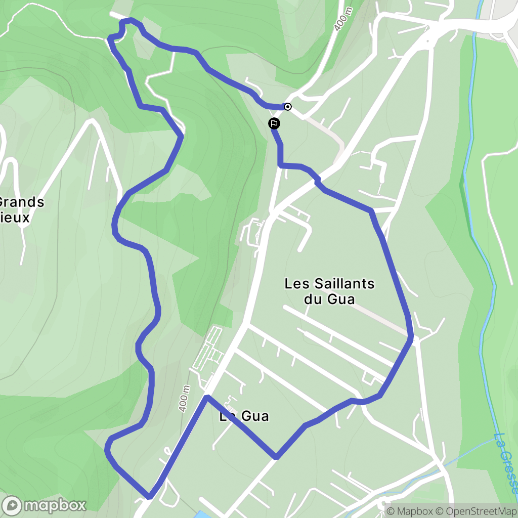 Le Gua : carte du parcours de randonnée - France
