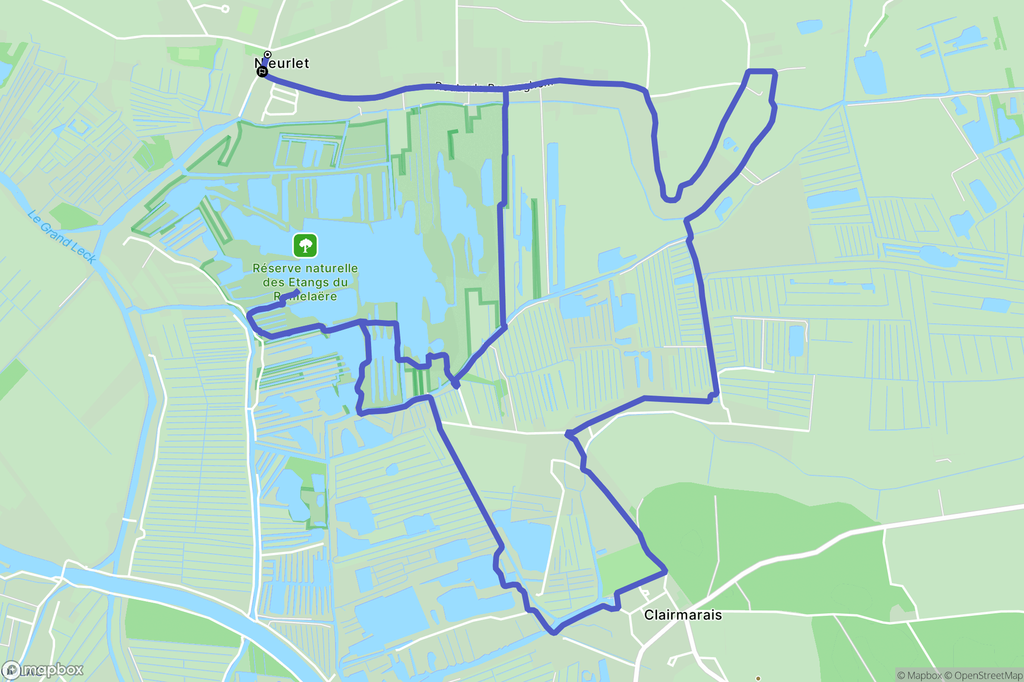 Nieurlet : carte du parcours de randonnée - France