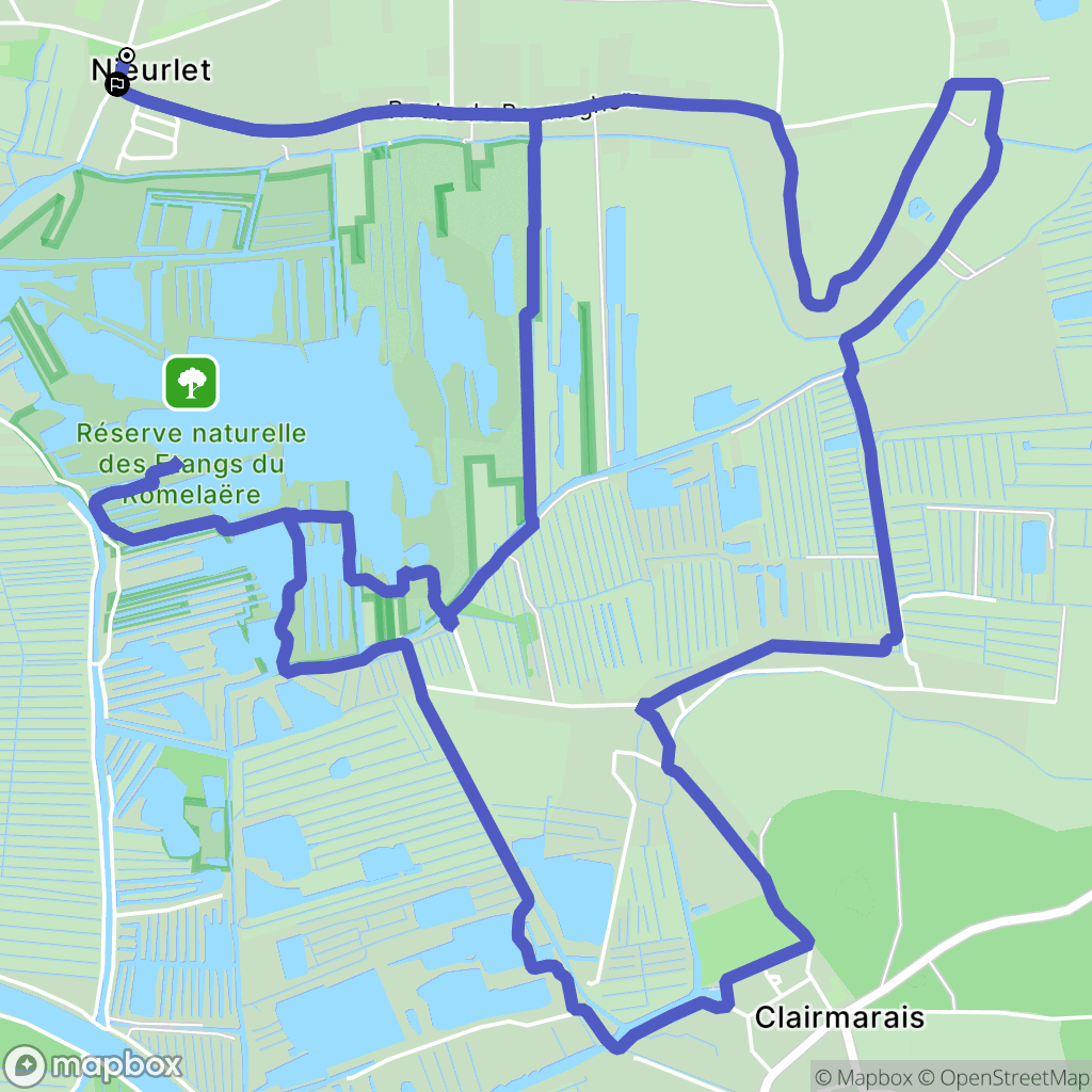 Nieurlet : carte du parcours de randonnée - France