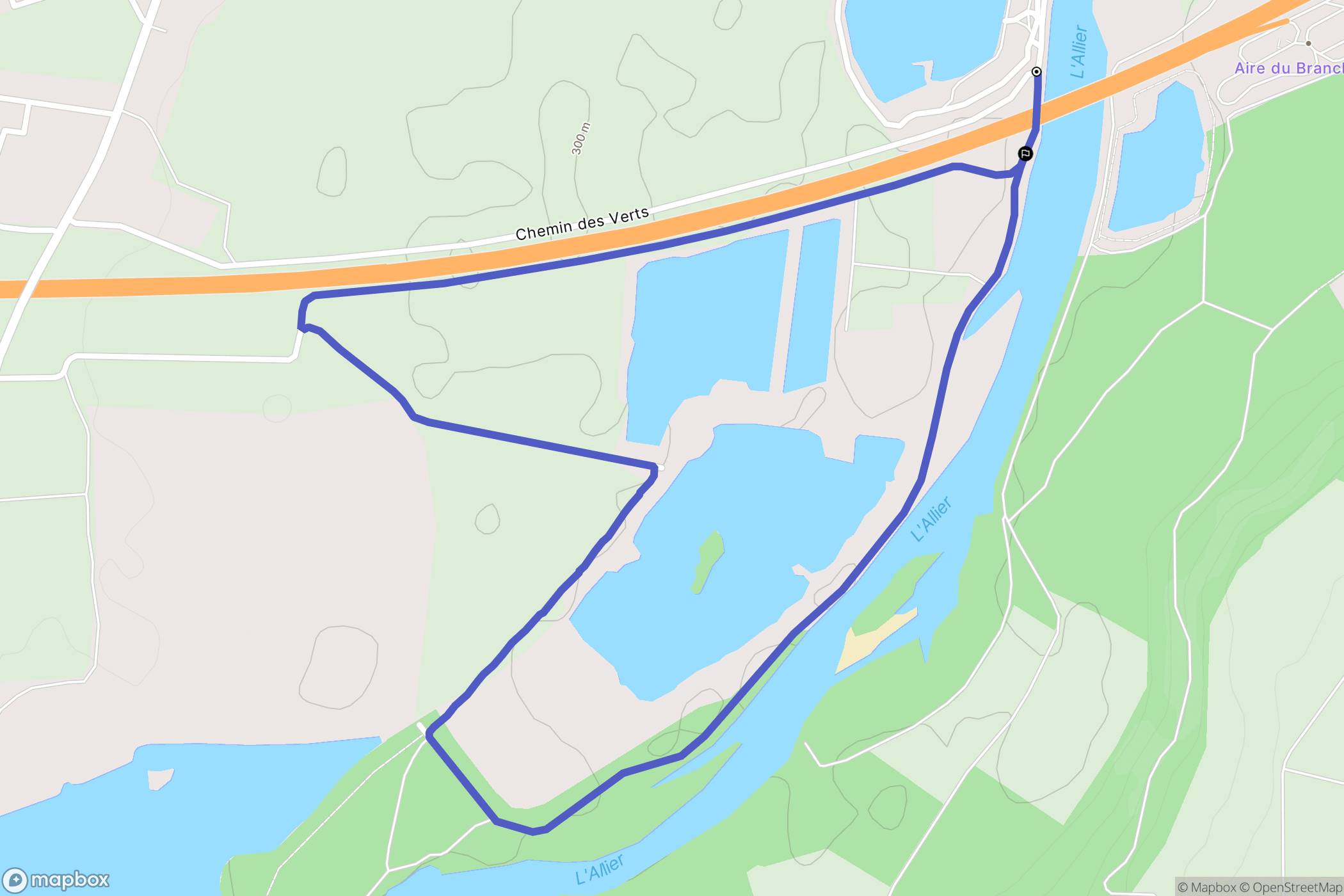 Les Martres-d'Artière : carte du parcours de randonnée - France