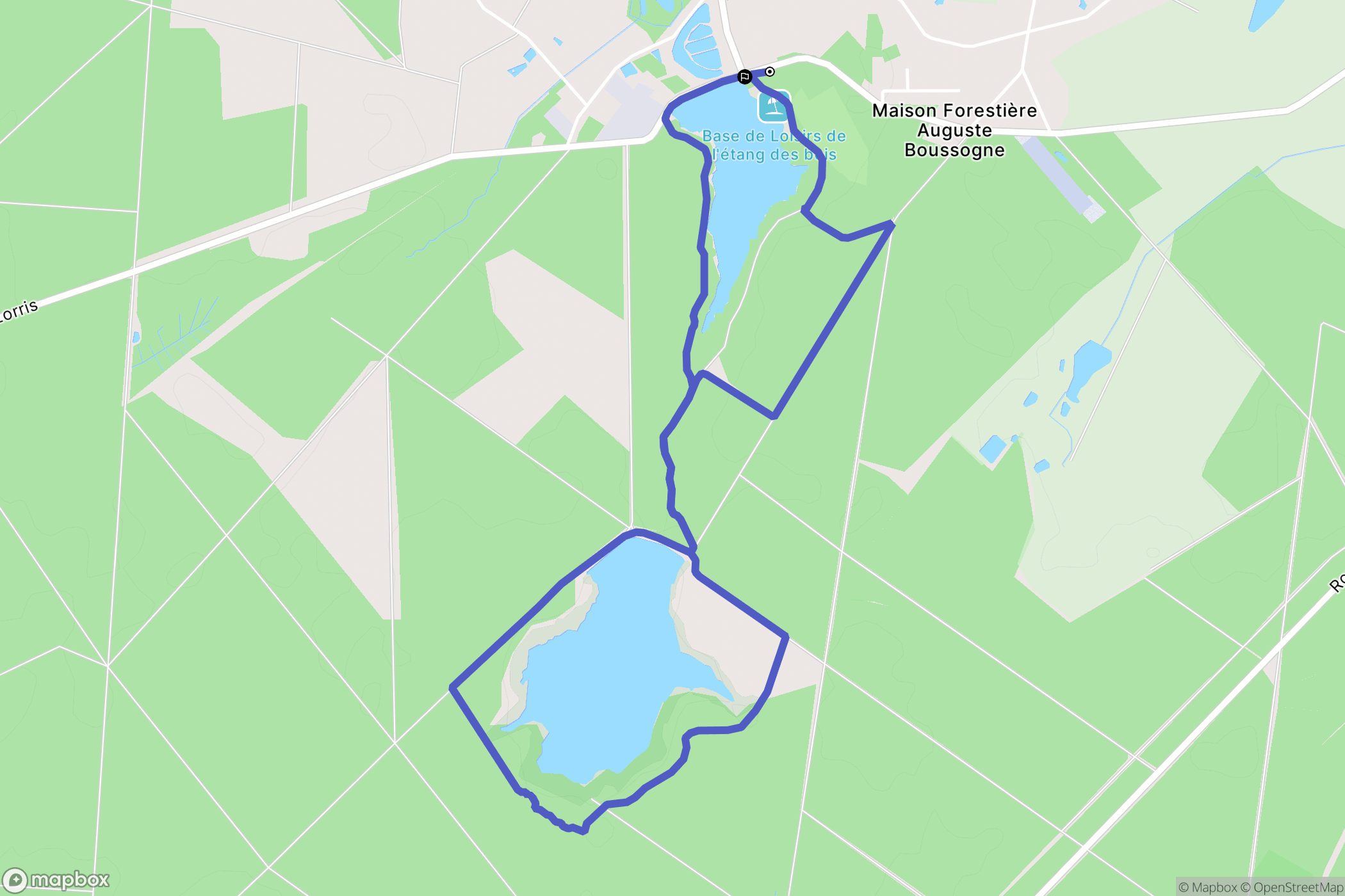 Vieilles-Maisons-sur-Joudry : carte du parcours de randonnée - France