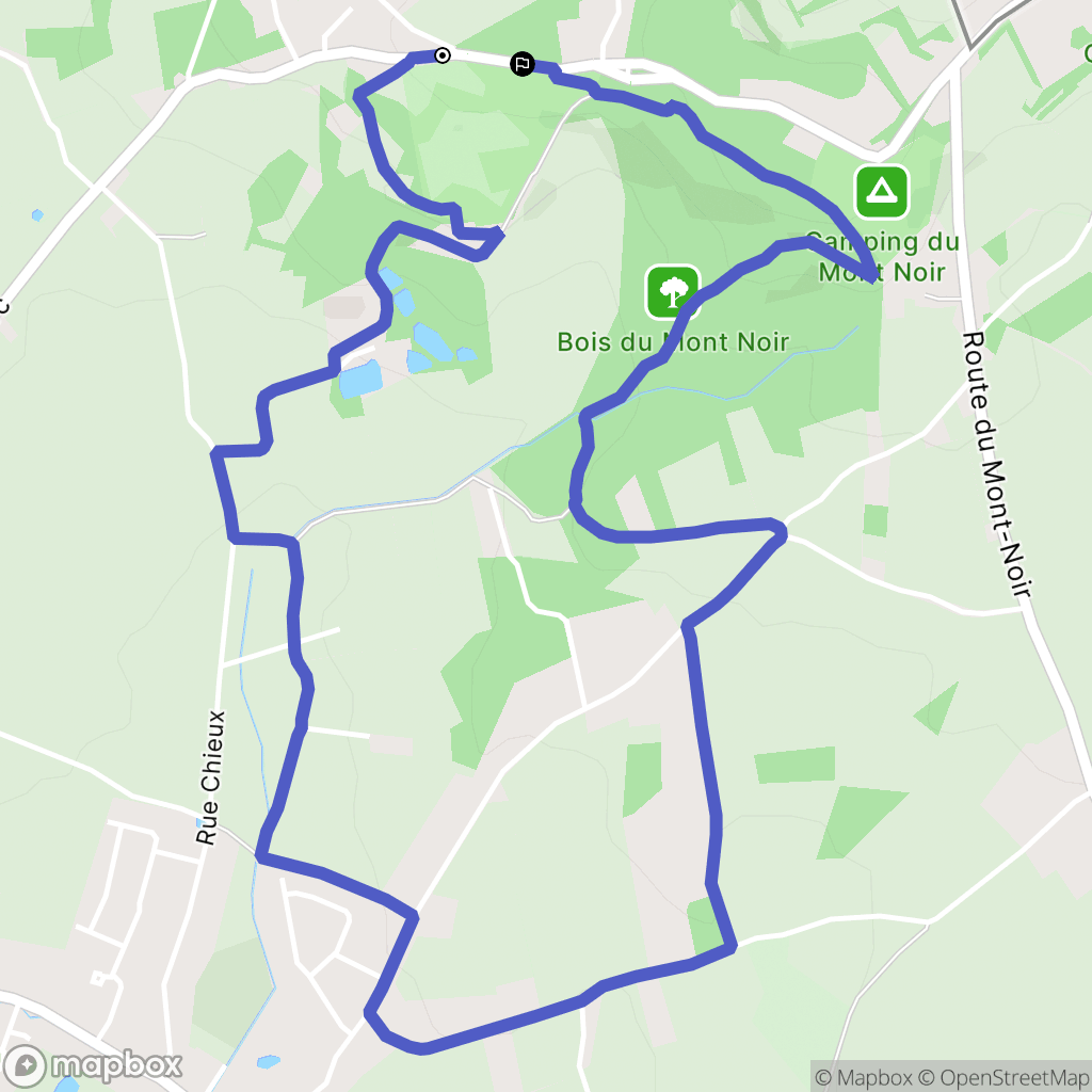 Boeschepe : carte du parcours de randonnée - France