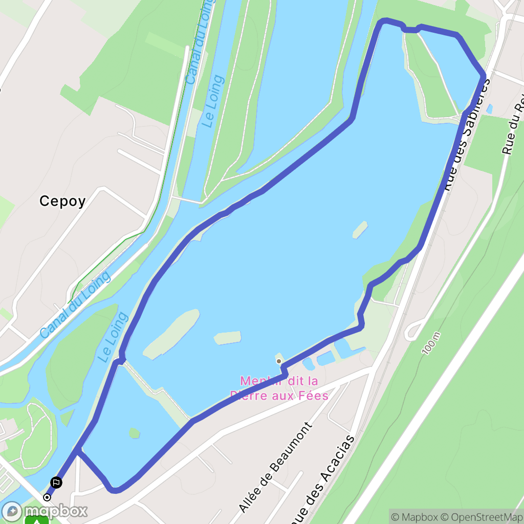 Cepoy : carte du parcours de randonnée - France
