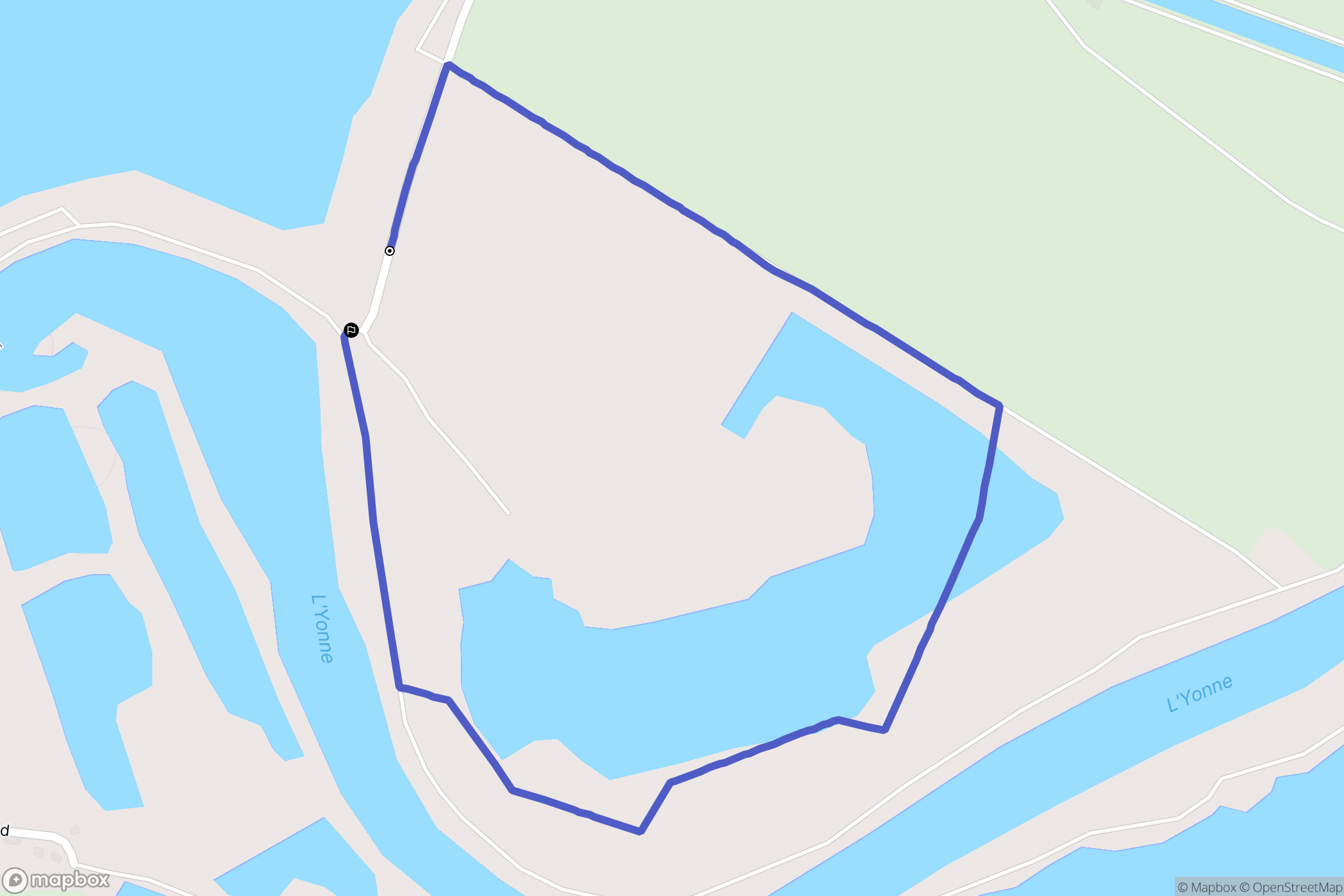 Vinneuf : carte du parcours de randonnée - France