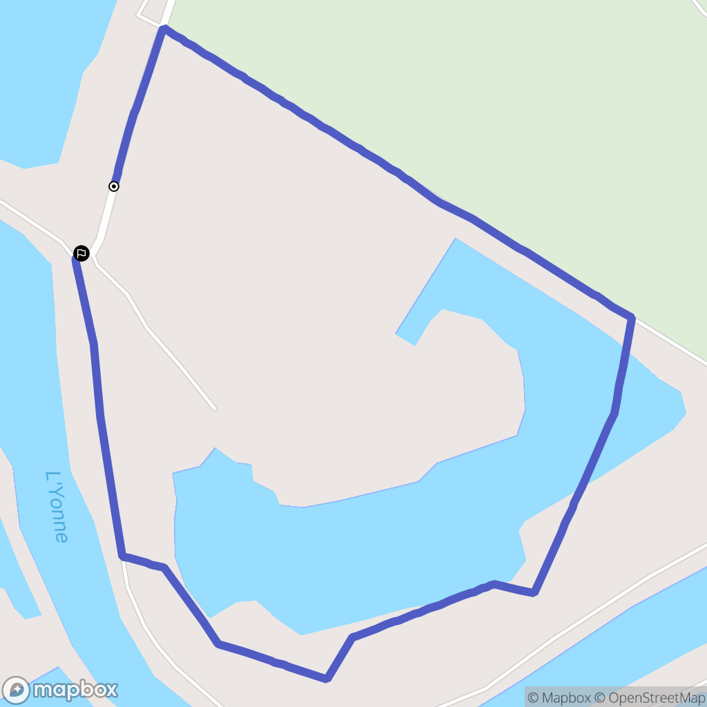 Vinneuf : carte du parcours de randonnée - France
