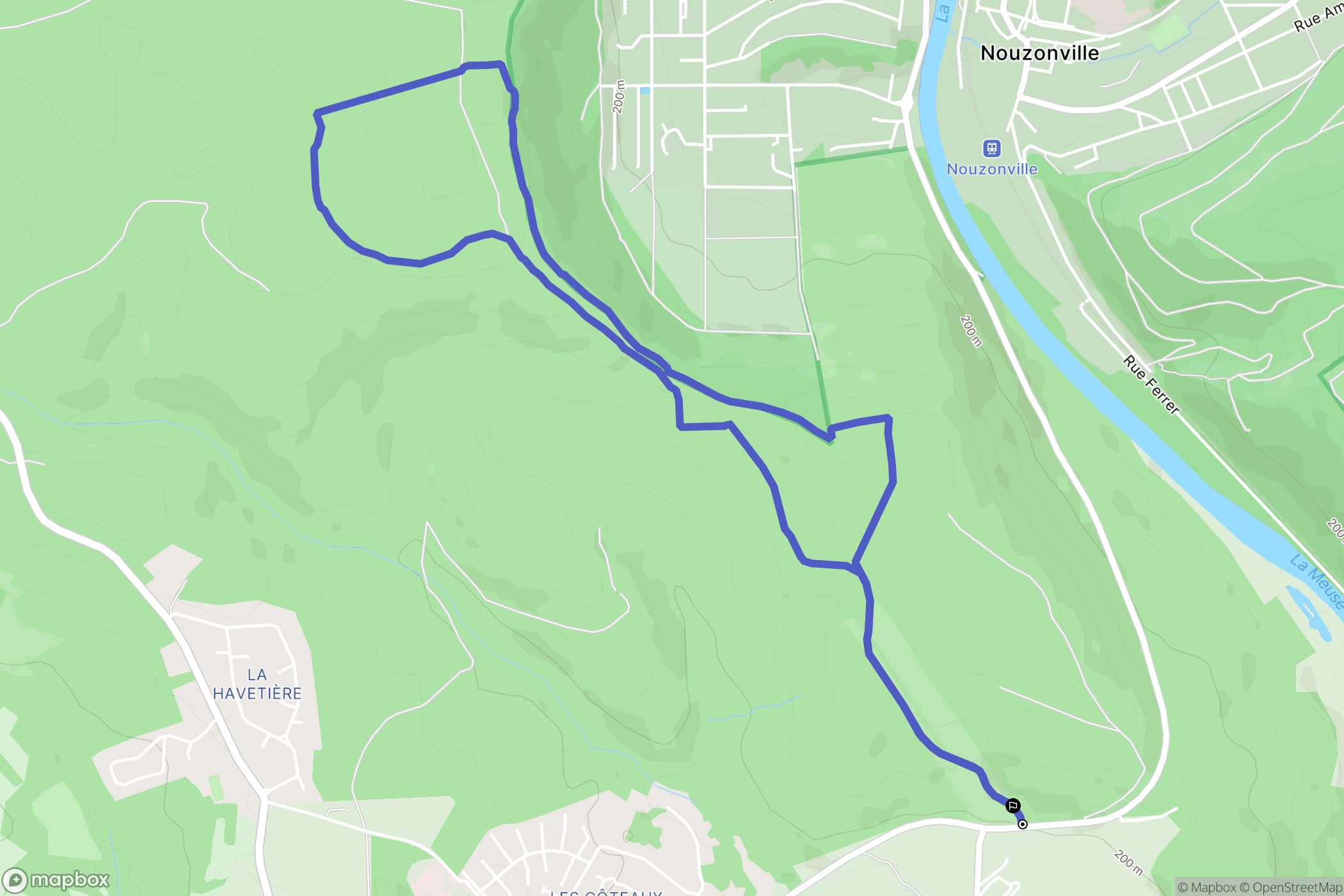 Montcy-Notre-Dame : carte du parcours de randonnée - France