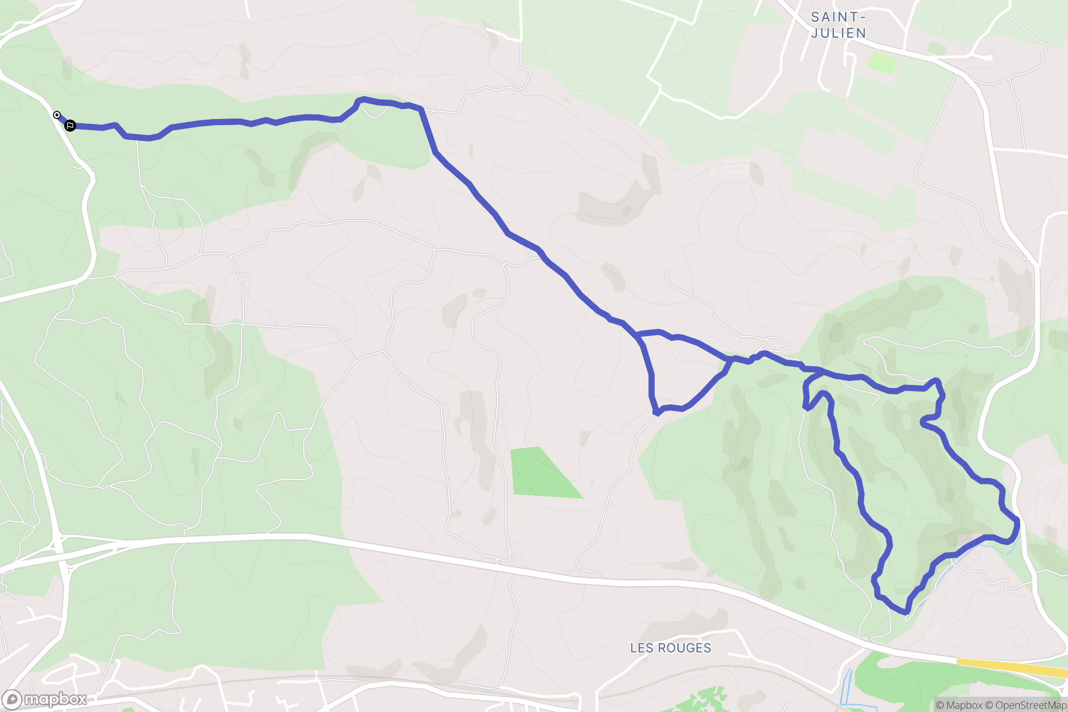 Martigues : carte du parcours de randonnée - France