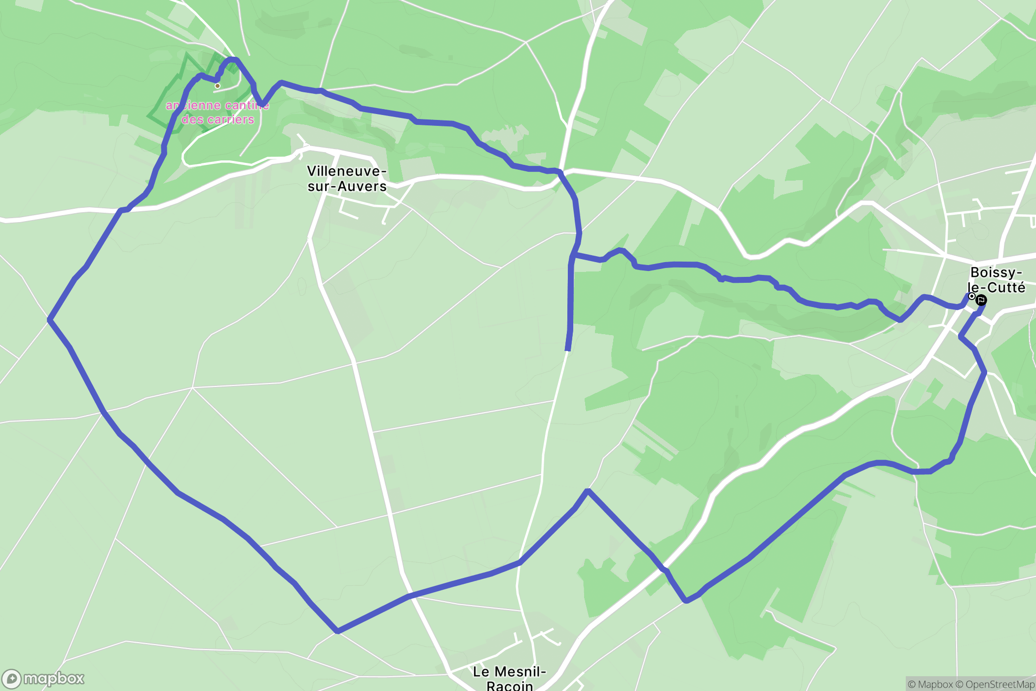 Boissy-le-Cutté : carte du parcours de randonnée - France