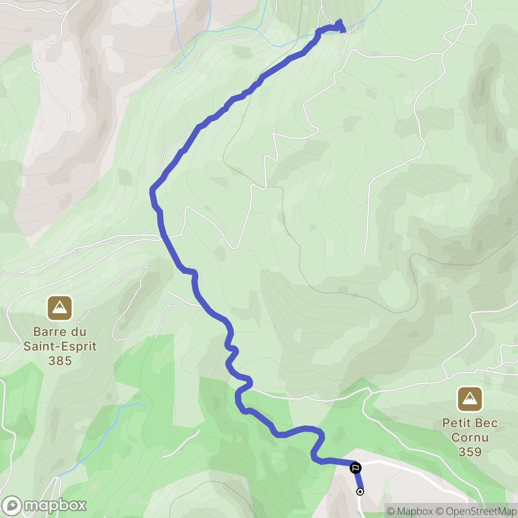 Aubagne : carte du parcours de randonnée - France