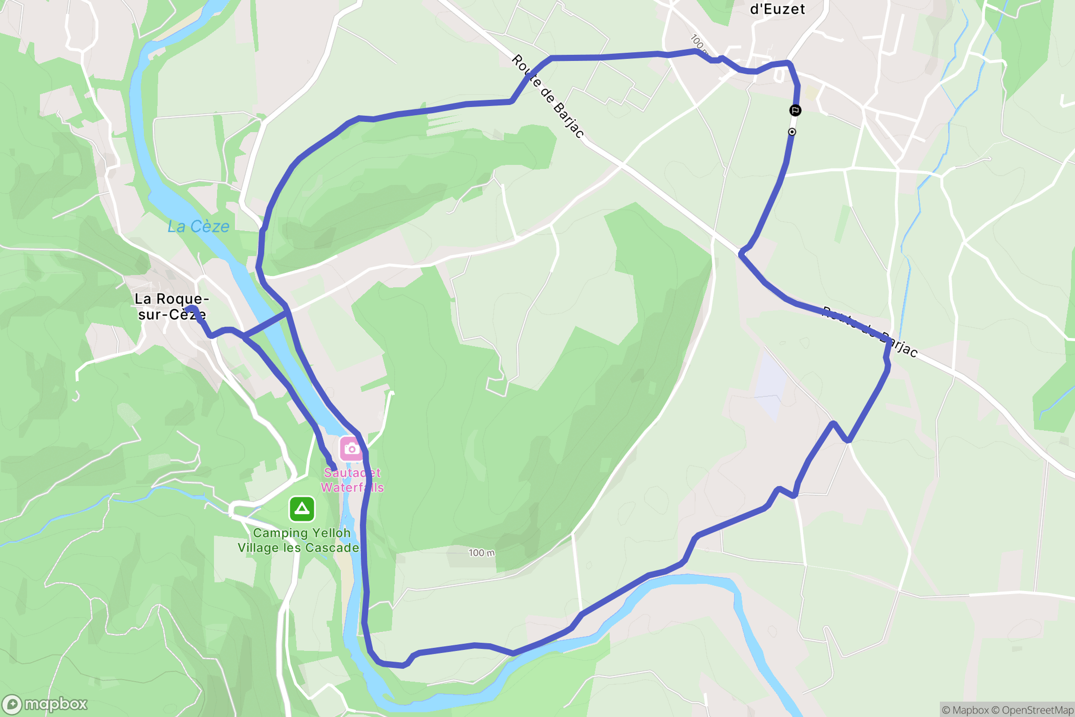 Saint-Michel-d'Euzet : carte du parcours de randonnée - France
