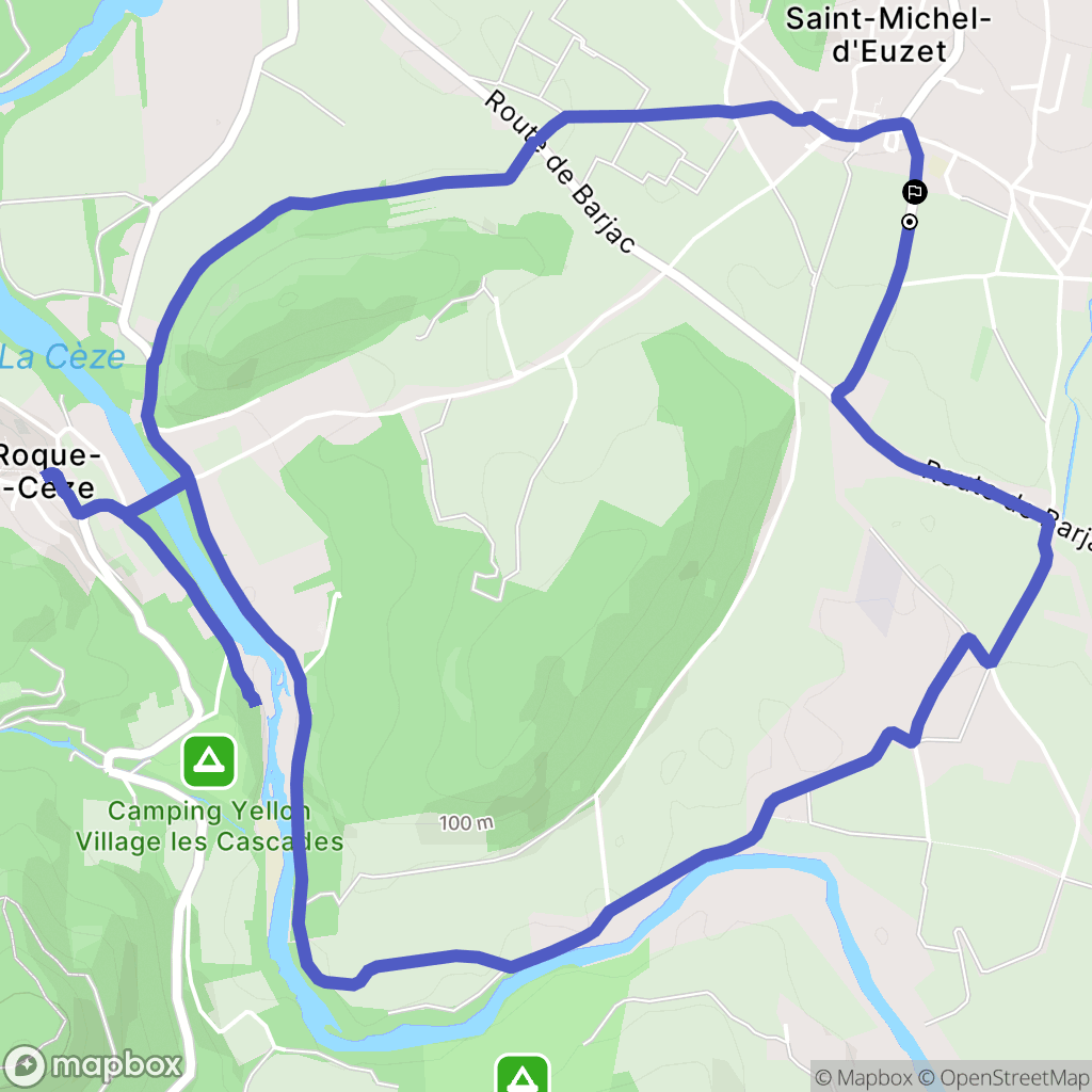 Saint-Michel-d'Euzet : carte du parcours de randonnée - France