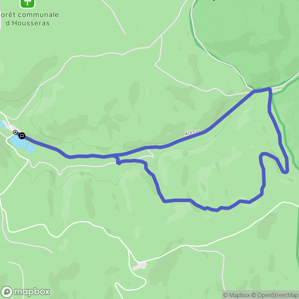 Housseras : carte du parcours de randonnée - France