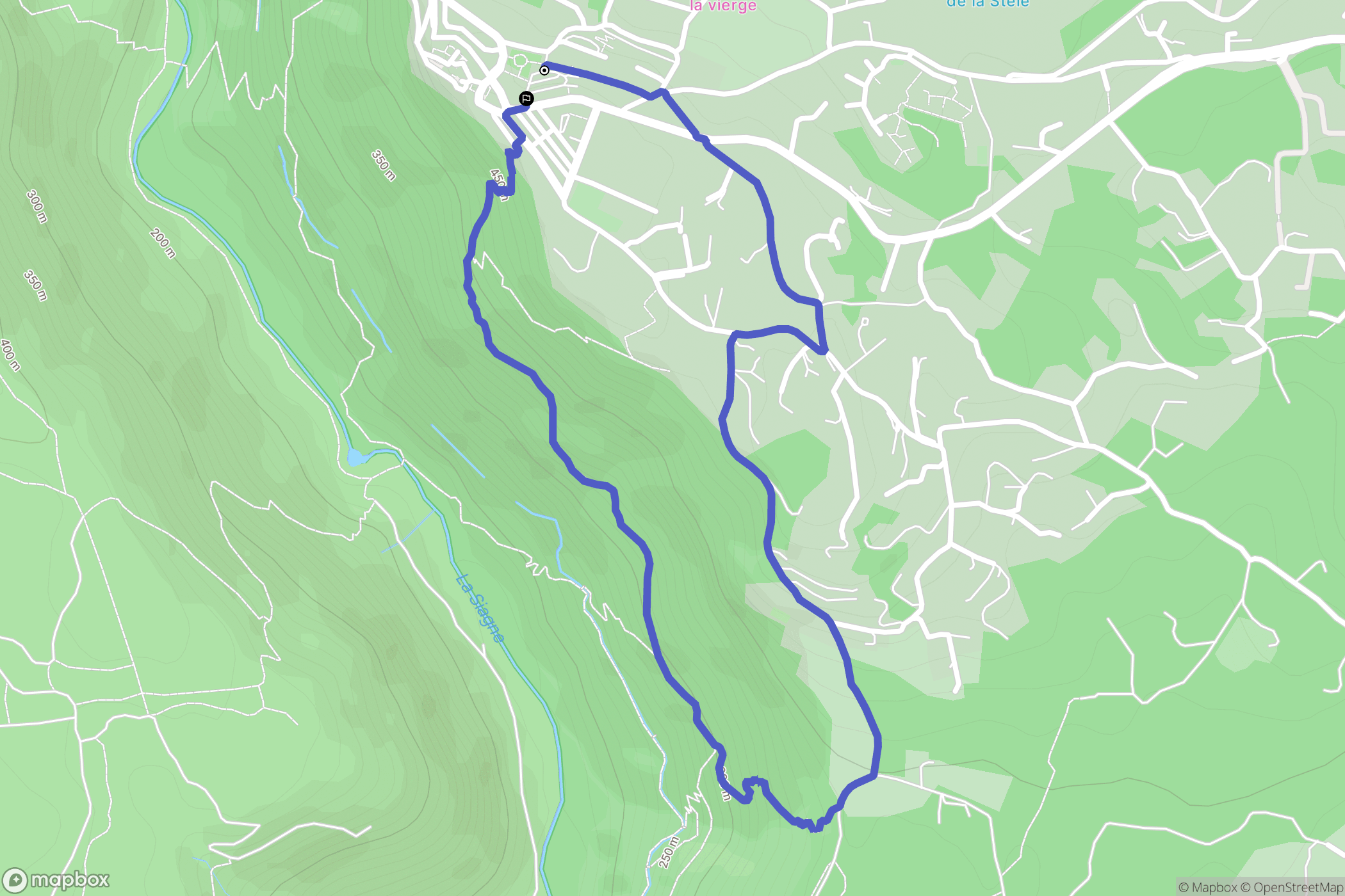 Saint-Cézaire-sur-Siagne : carte du parcours de randonnée - France