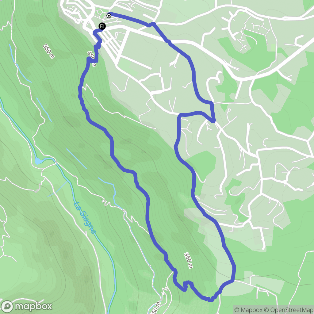Saint-Cézaire-sur-Siagne : carte du parcours de randonnée - France