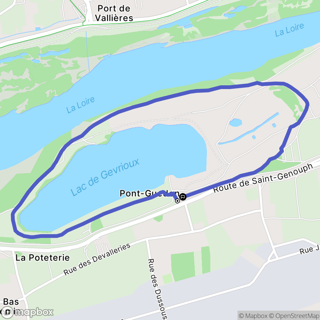 La Riche : carte du parcours de randonnée - France