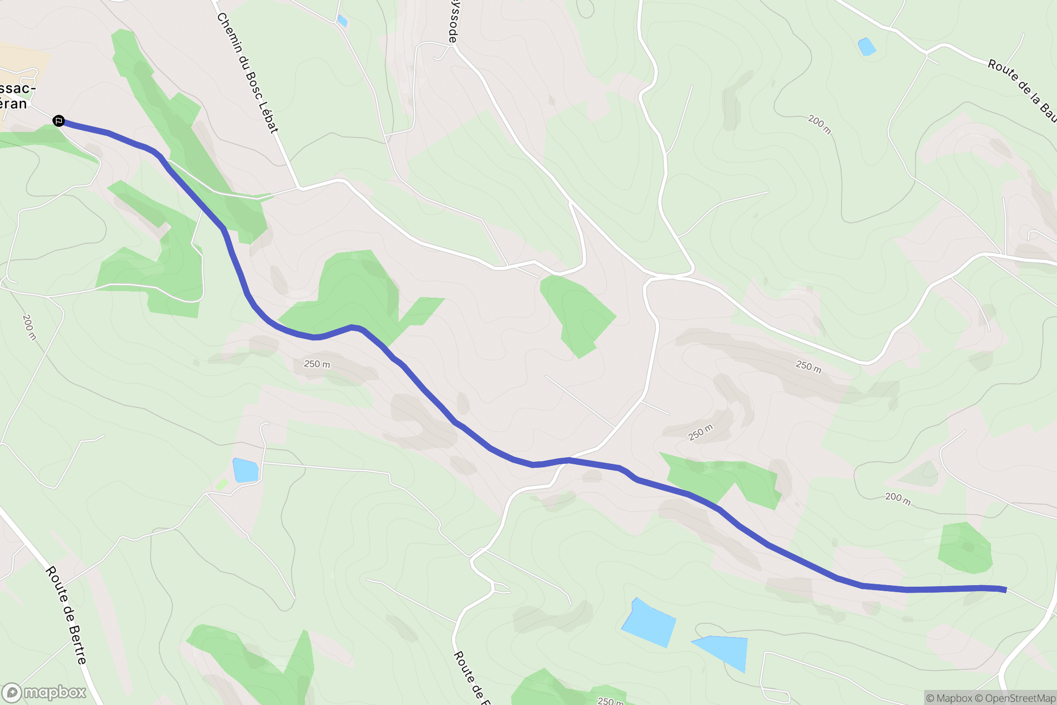 Massac-Séran : carte du parcours de randonnée - France