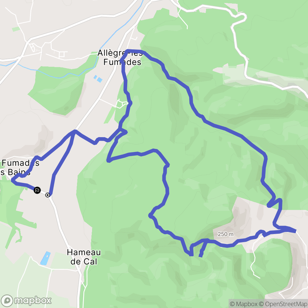 Allègre-les-Fumades : carte du parcours de randonnée - France
