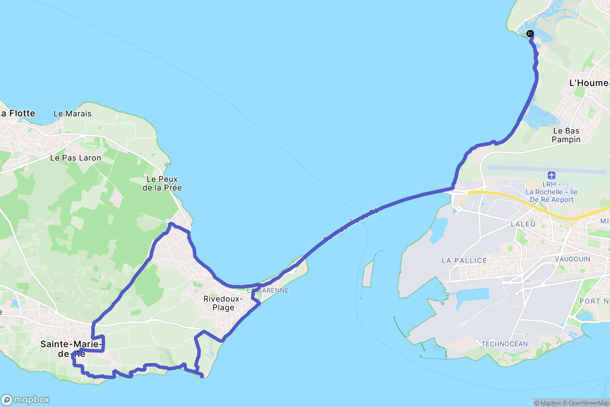 L'houmeau : carte du parcours de randonnée - France