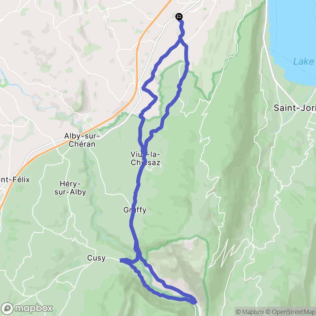 Seynod : carte du parcours de randonnée - France