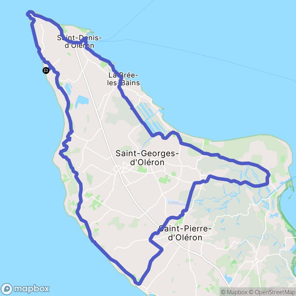 Saint-Pierre-d'Oléron : carte du parcours de randonnée - France